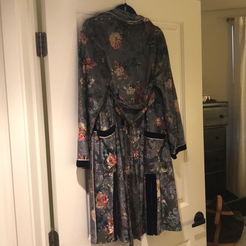 Blue velvet ZARA duster